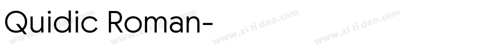 Quidic Roman字体转换